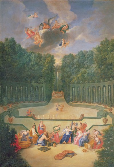The Groves of Versailles. View of the Amphitheatre and the Water Theatre with Venus Surrounded by the Hours in the Presence of Uranus by Jean the Younger Cotelle